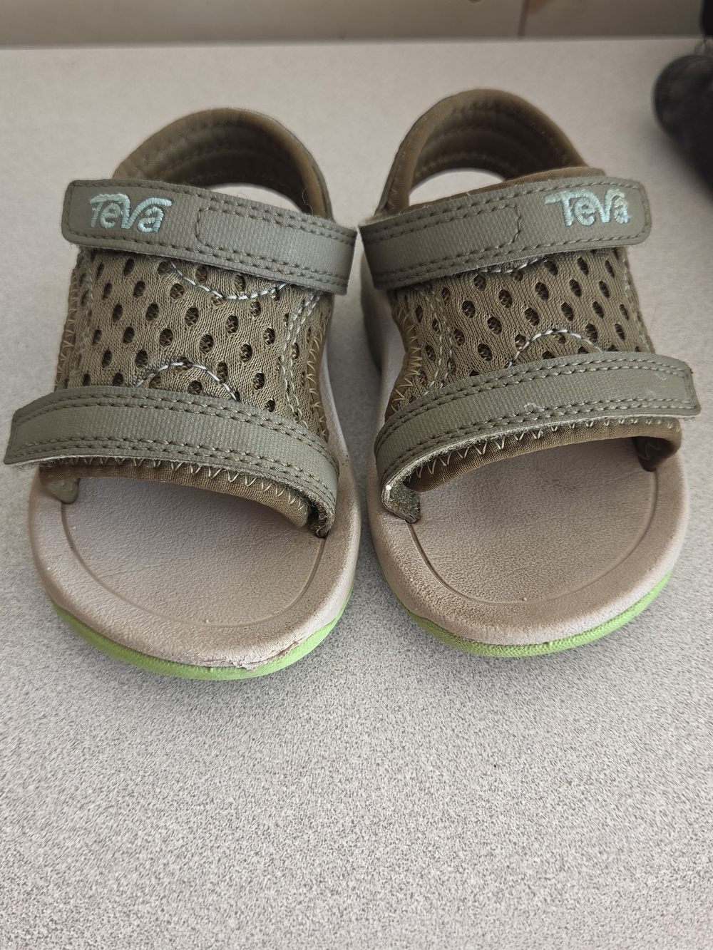 Teva Kids' Olive Green Sandals with Adjustable Straps